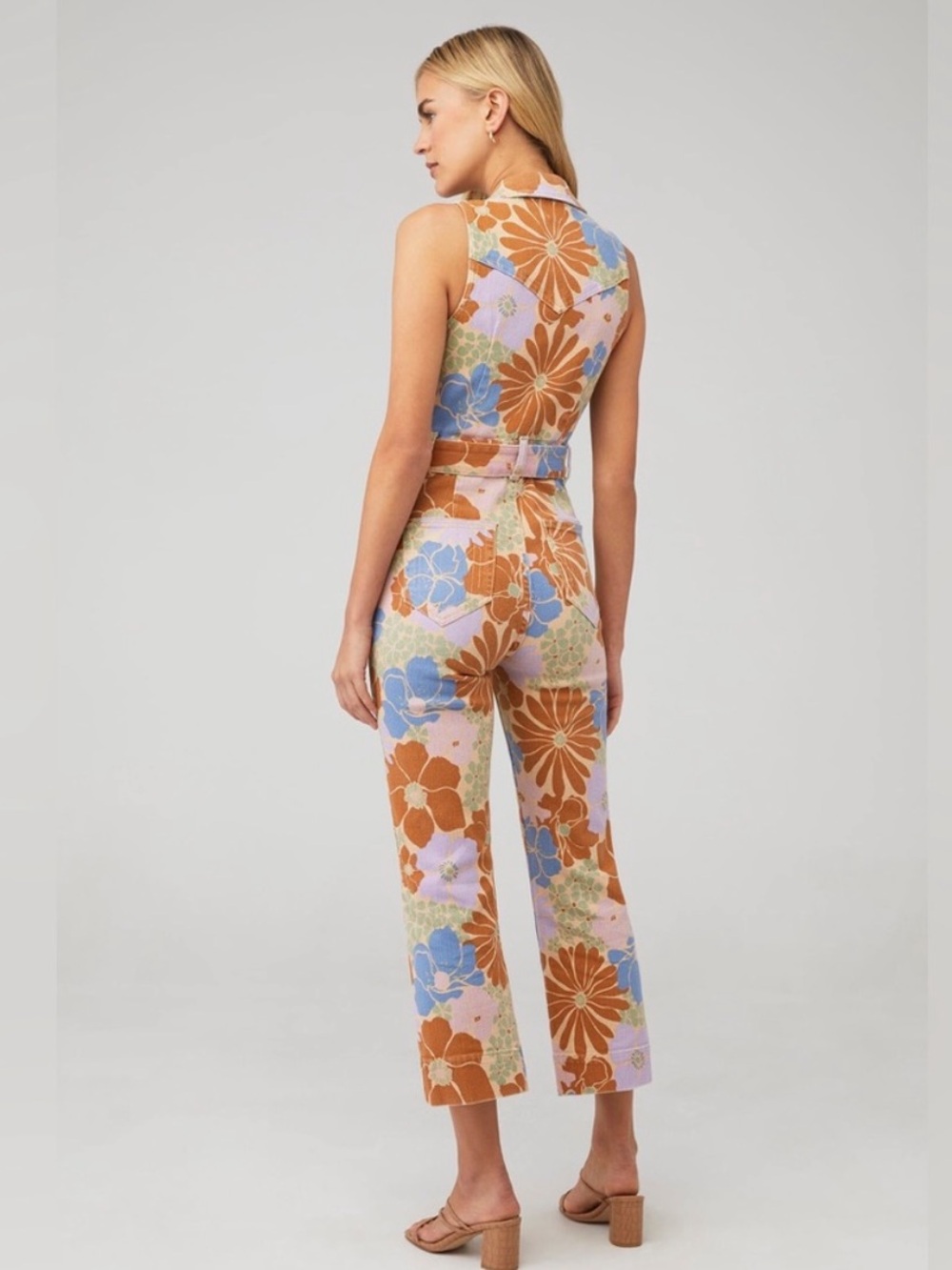 Show Me Your MuMu Floral Zip-Front Belted Jumpsuit